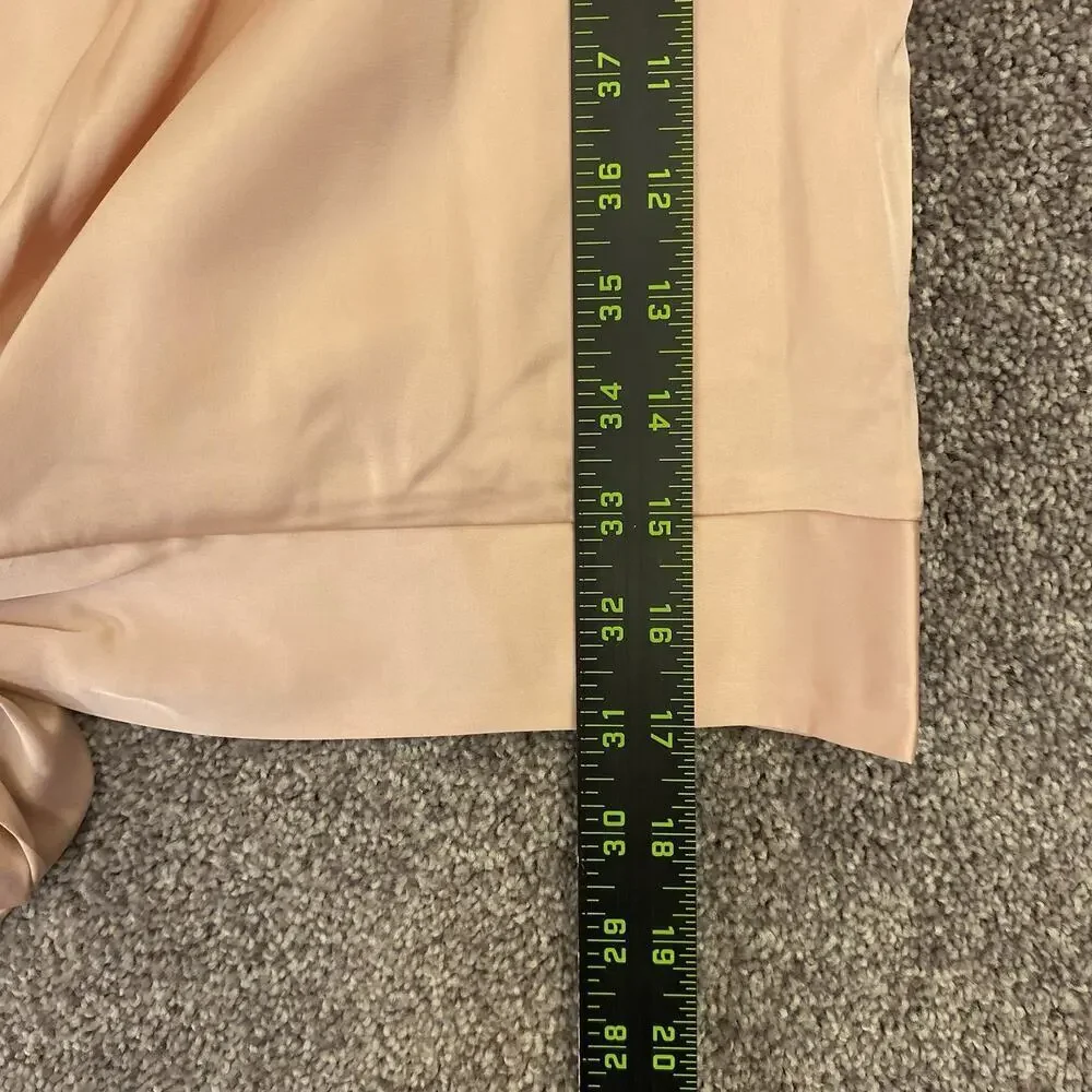 Express Women's Satin One Shoulder Tie Waist Top Pale Pink Size XS - NWT $64 - Picture 12 of 16